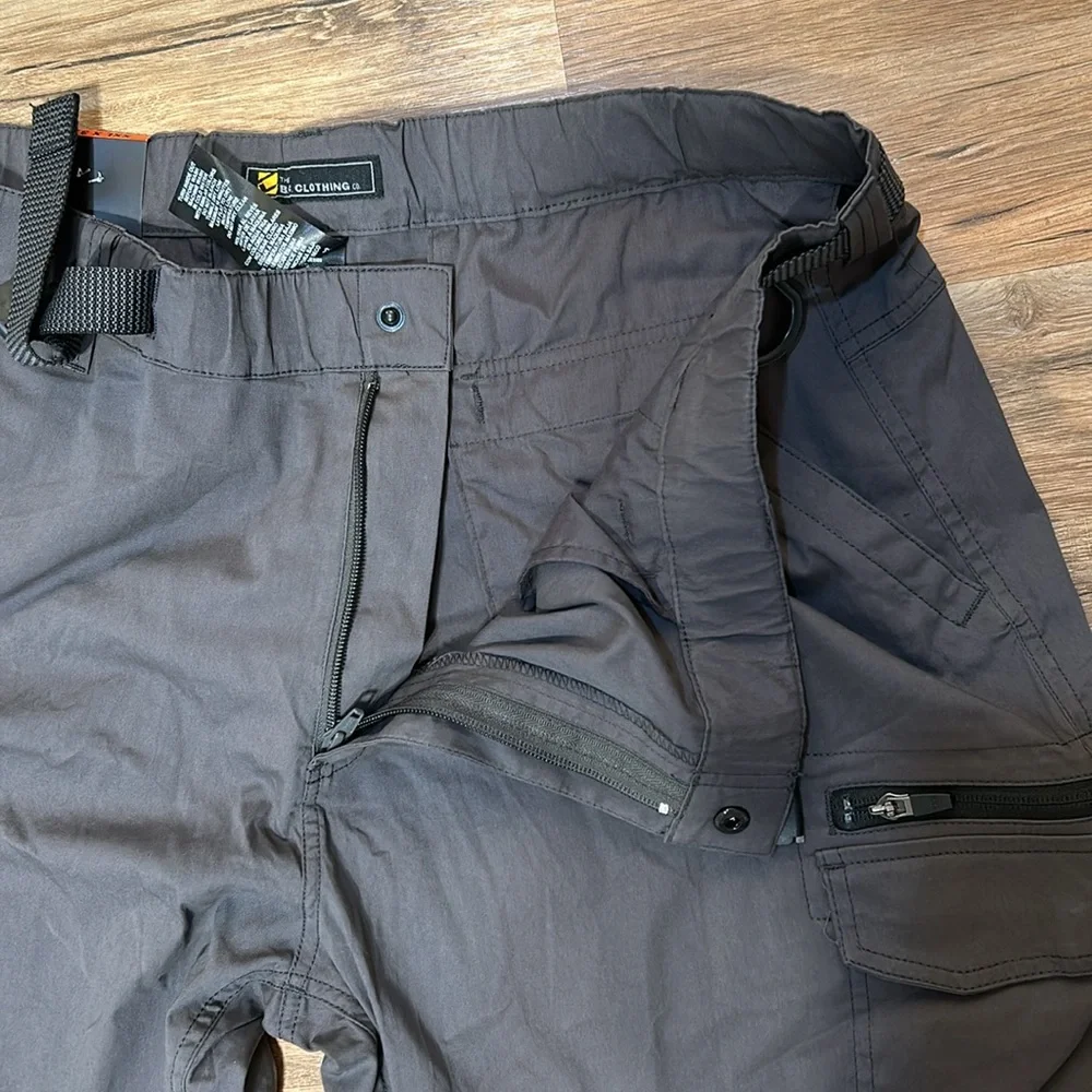 B.C CLOTHING MENS CONVERTIBLE CARGO HIKING SHORTS & PANTS GREY SIZE XXL X32 NEW - Picture 6 of 11
